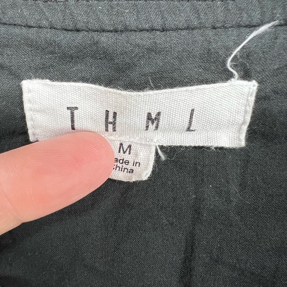 THML Quilted Floral Embroidered Velvet Bomber Jacket Womens Medium - Picture 5 of 5